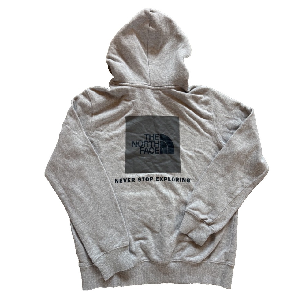 North Face Men's Gray Pullover Hoodie Size Medium